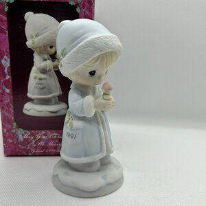 Precious Moments "May your Christmas be merry" 1991 Annual figurine